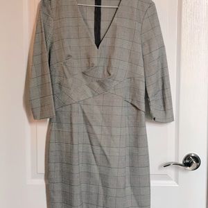 Zara Plaid Wool Mini Dress